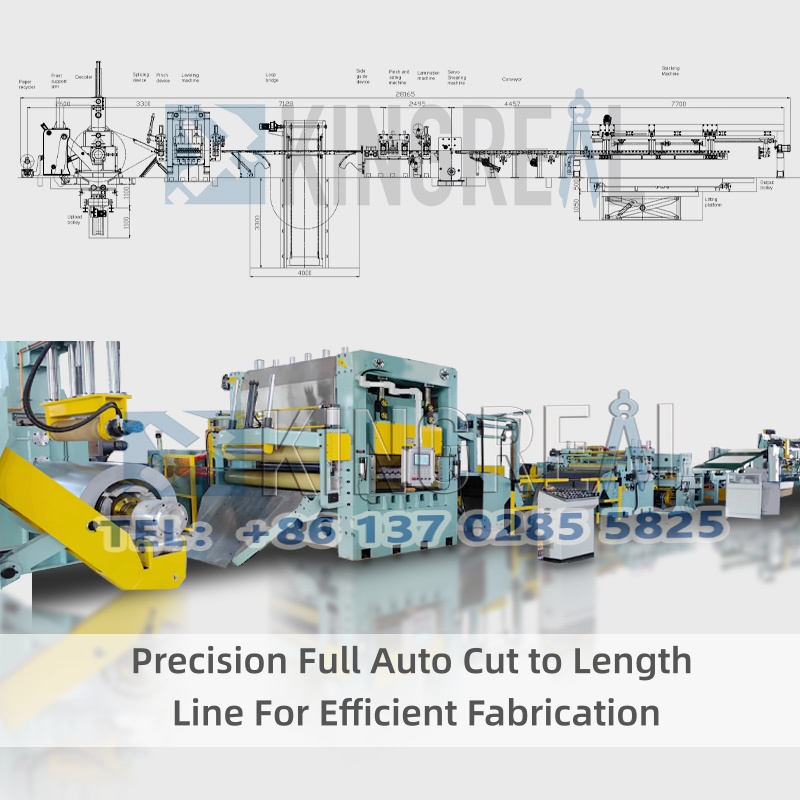 Ligne de coupe entièrement automatique de précision à longueur pour une fabrication efficace