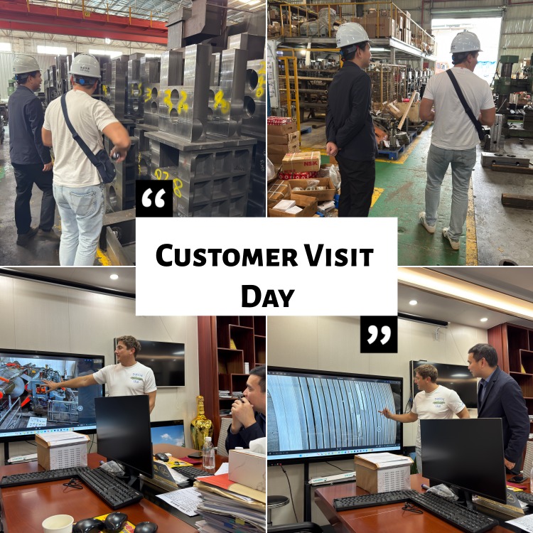 Clients polonais à l'usine de machines de refendage de bobines de métal