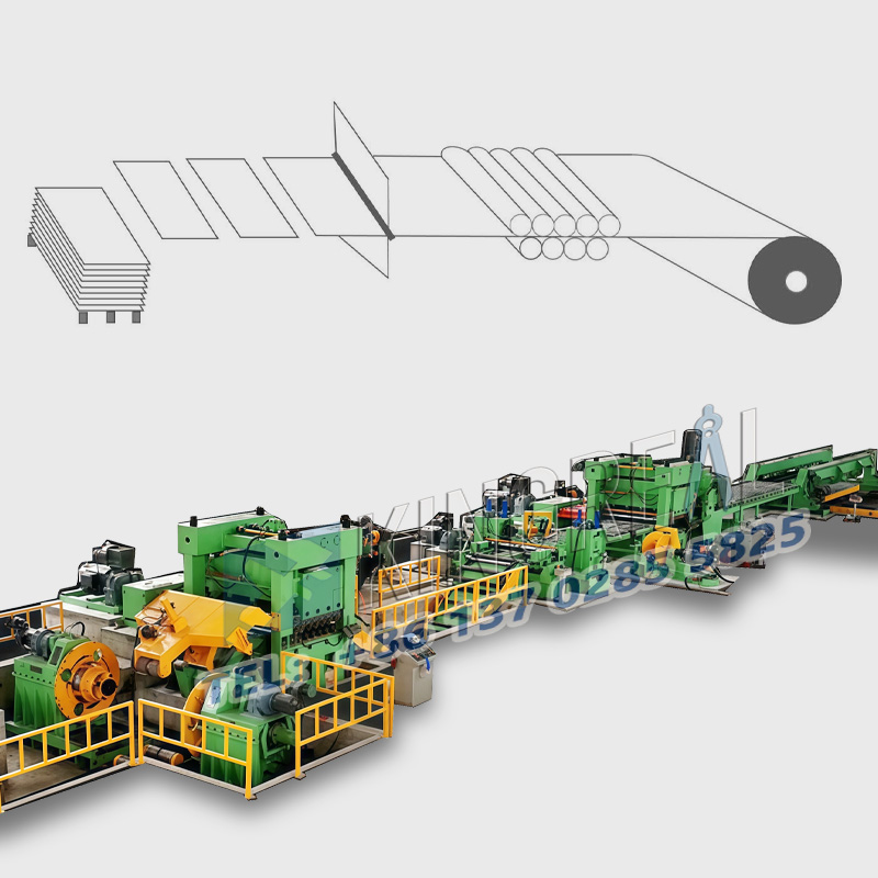 Machine de coupe à longueur de gros calibre