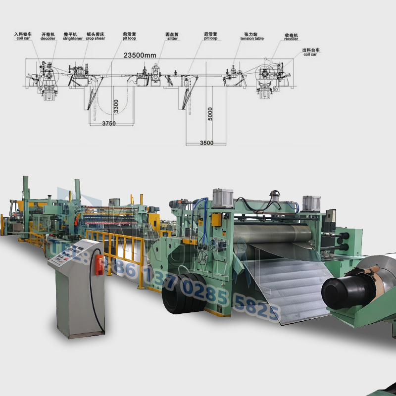 Machine de refendage de bobines d'acier à grande vitesse