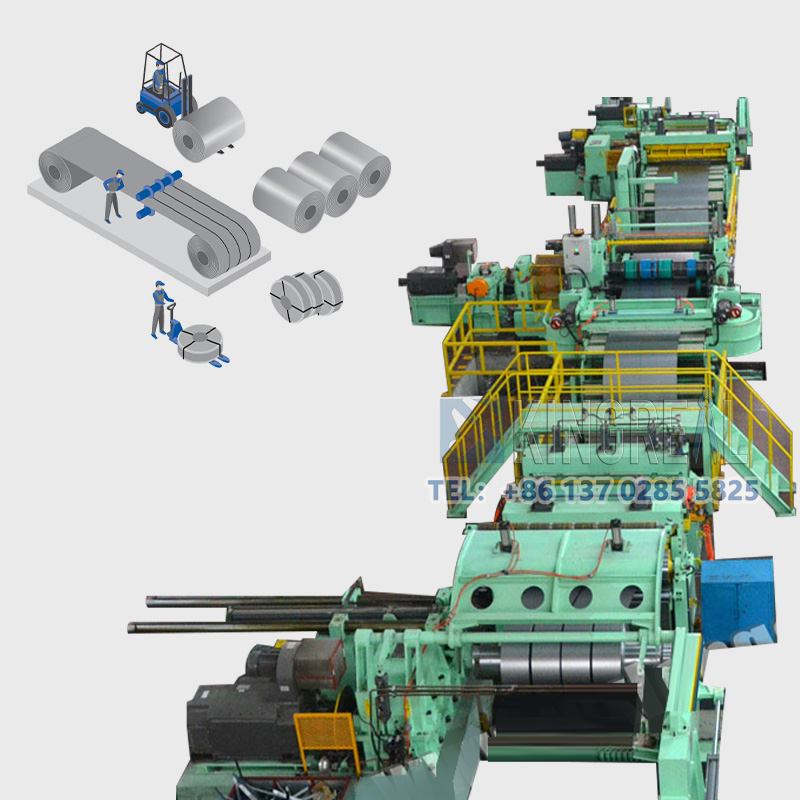 Machine de refendage de bobines à bande étroite
