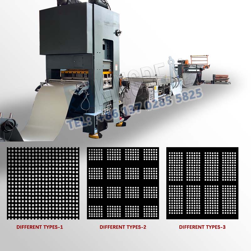 Machine de perforation et de rembobinage de bobines de feuilles